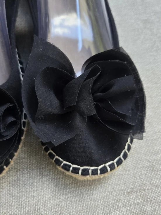 Cliffs By White Mountain Women’s Black Bow Espadrille Flats - Picture 3 of 10